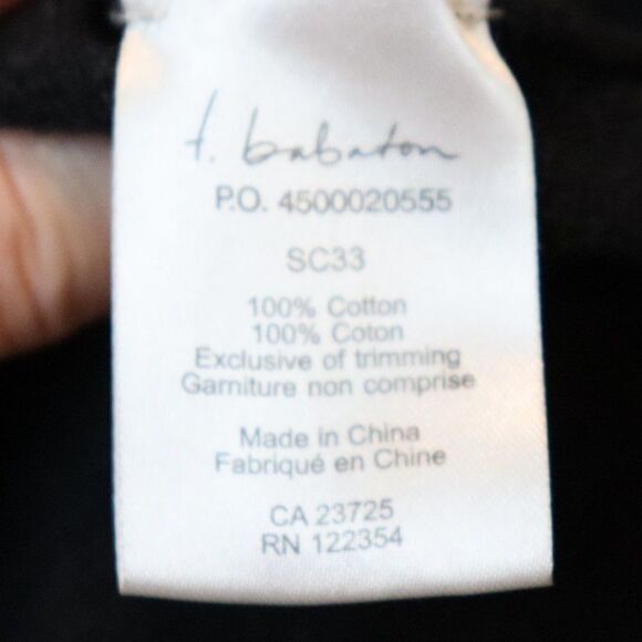 T. Babaton Black Lightweight Tie Back Sweater XS - Picture 5 of 6